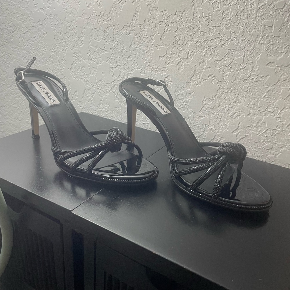 Black Steve Madden Slingback Heels
